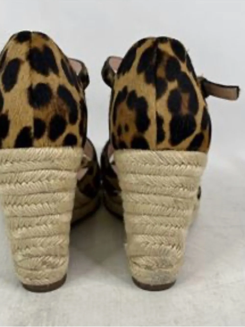 J. Crew Leopard-Print Espadrille Wedge Sandals in Brown and Black